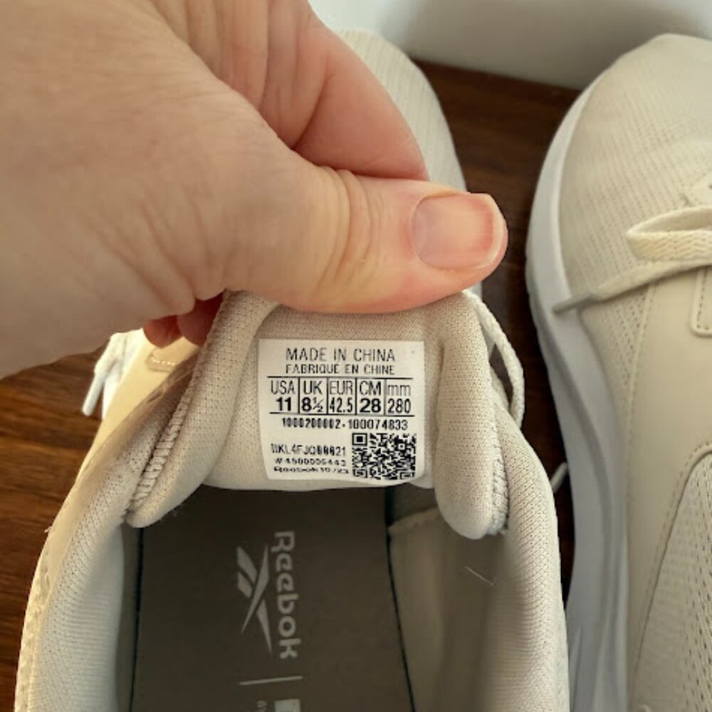 Reebok Mens Size 11 Beige Athleisure Running Sneakers Lightweight Comfort - Picture 7 of 7